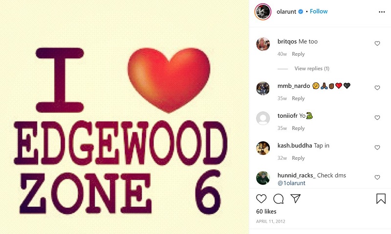 Ola Runt Instagram debut post