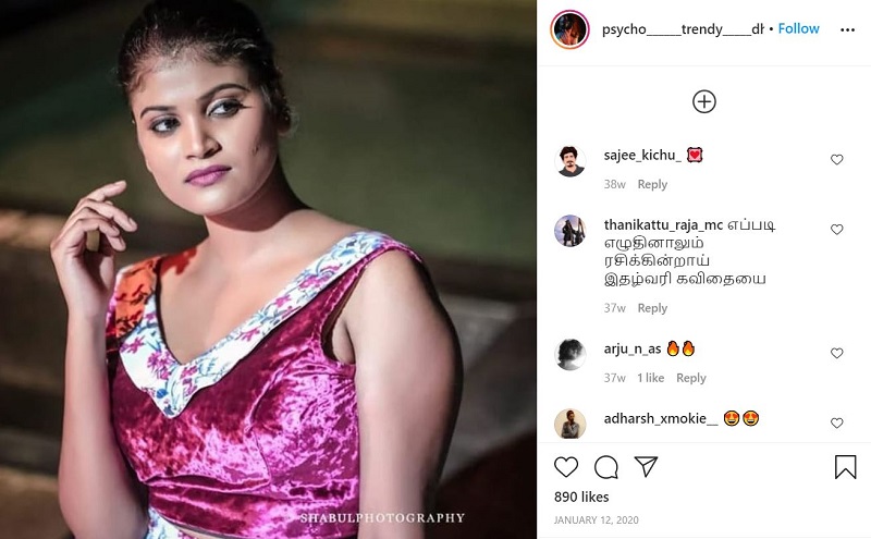 Dhanya Nath Instagram debut account