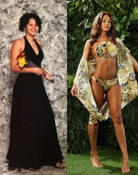 Megan Bowen posted 10 year challenge picture on Instagram
