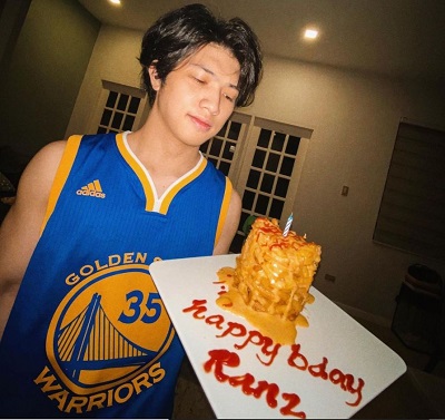 Ranz Kyle's 12 am birthday celebration with fries's cake