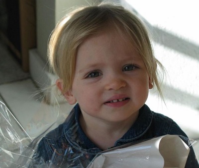 Riley Hubatka childhood picture