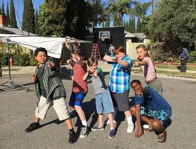 Isabella Alexander with the star caste of Fresh Off The Boat
