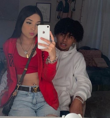 Lina Goldi and her partner Vincent Whitaker getting cosy during their alone time