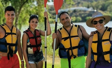 Lucia Bellido visited Sanlúcar de Guadiana with her family