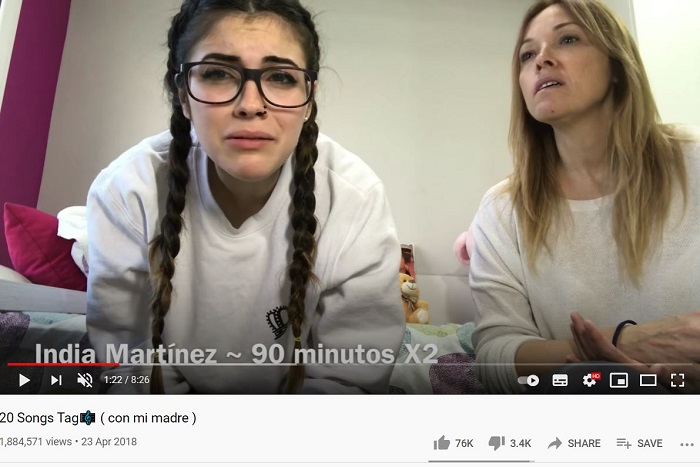 Lucia Bellido's most watched video on YouTube is 20 Songs Tag ( con mi madre )