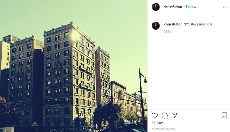Chris Fulton Instagram debut post