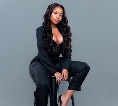 Cindy Mahlangu while photoshoot