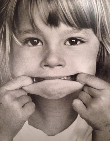Hassie Harrison childhood picture