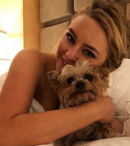 Hassie Harrison paid tribute to her pet dog Cocomeaux