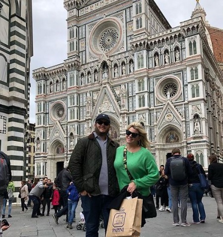 Heather McMahan along with her love Jeff Daniels in Italy