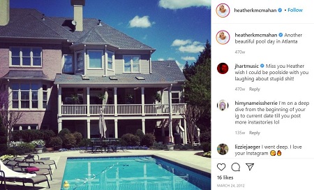 Heather McMahan's first post over Instagram Account