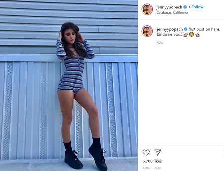 Jenny Popach's first post on her Instagram account