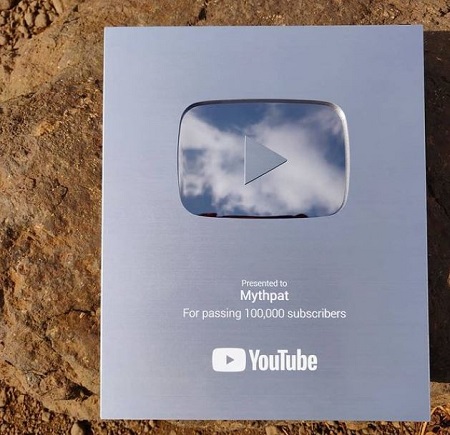 Mythpat's received Silver Button from YouTube