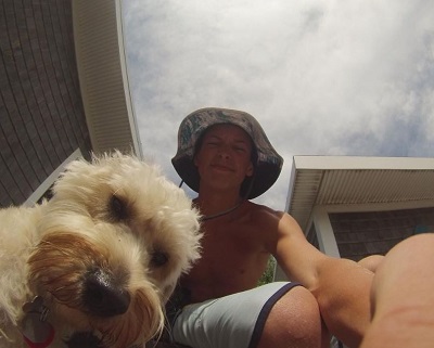 Troy Zarba with his pet