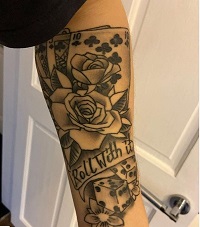Campbell Hatton has Tattoo on his full hand