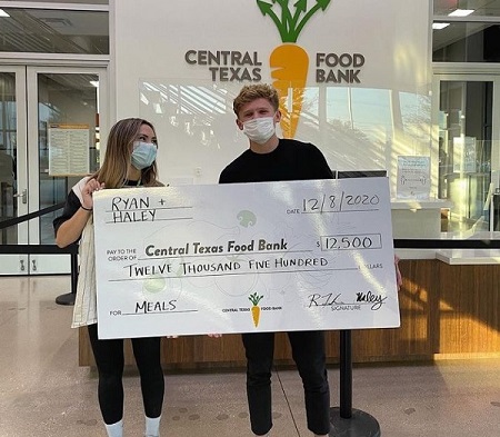 Haley Pham and her made a donation for food