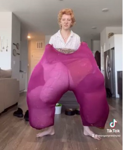 Morgan Presley filled her stretchy pants with pillows