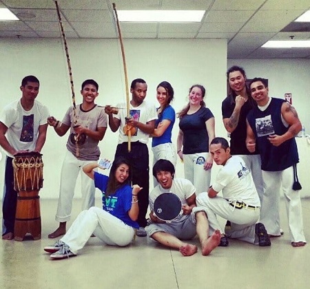 Rea Rangaka with his Capoeira group