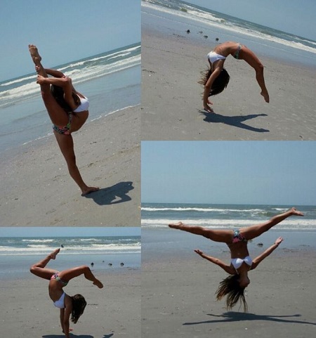 Steph Pappas is a trained gymnast