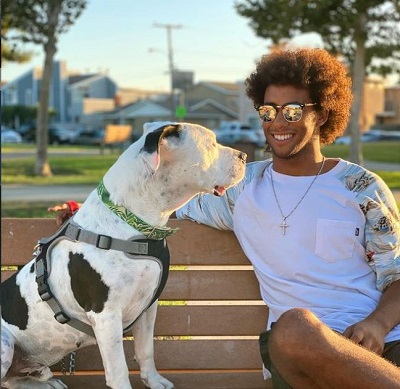 Wesley Santos with his pet