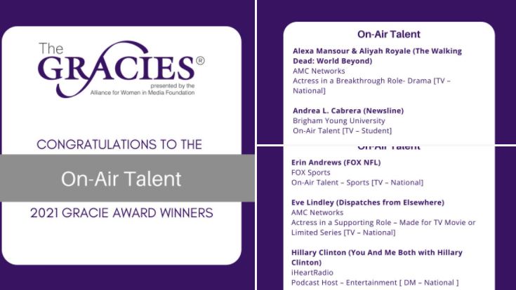 Alexa Mansour On Air Talent Winner Of Gracie Award