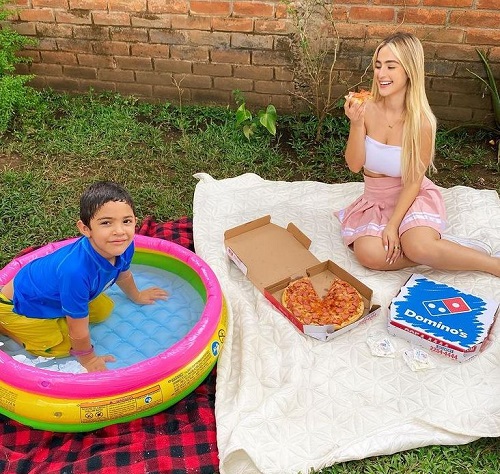 Nicolle Figueroa with her baby brother