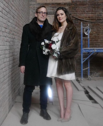 Dan Estabrook with his wife Megan Boone