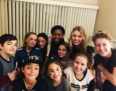 Malachi Barton with his friends