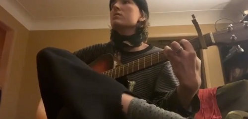Shelby Flannery enjoys playing guitar