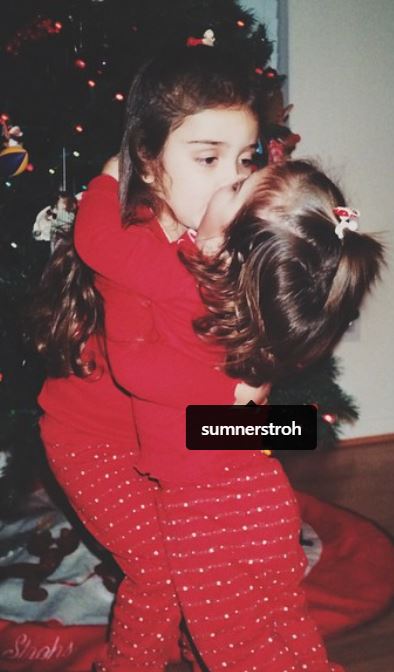 Sumner Stroh childhood picture with her sister