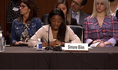 Stephanie Nassar's ex-spouse Larry Nassar's sexual abuse victim Simone Biles