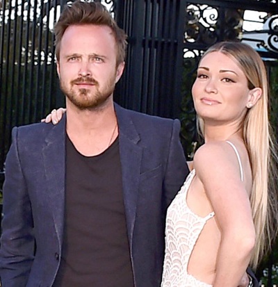 Aaron Paul with his wife Lauren Parsekian