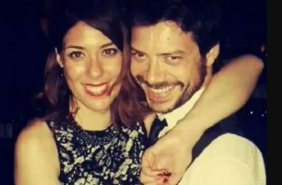 Blanca Clemente with her husband Alvaro Morte