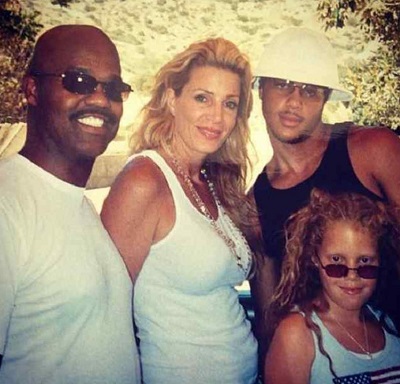 Mahogany Lox with her mom Valerie Robson, dad Berry Gordy IV and brother Skyler Austern Gordy