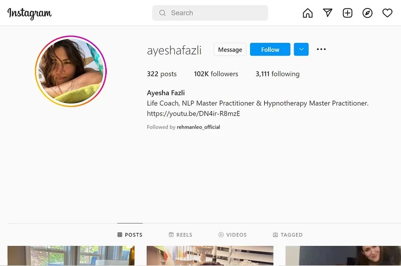 Ayesha Fazli has 102k followers on Instagram