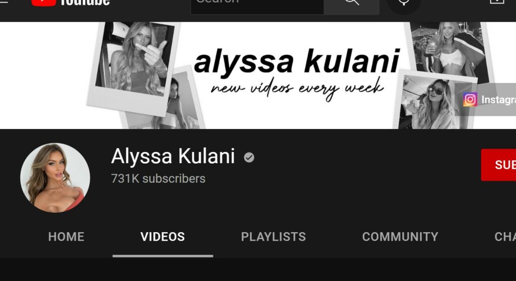 Alyssa Kulani's YouTube