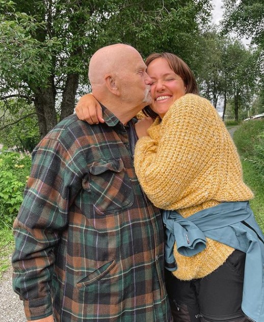 Camilla Lorentzen with her dad