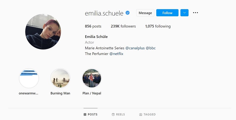 Emilia Schule has 239k followers on Instagram