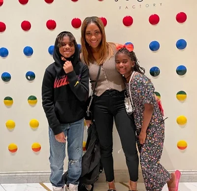Jada Crawley with her son Christopher Emmanuel Paul II, and daughter Camryn Alexis Paul