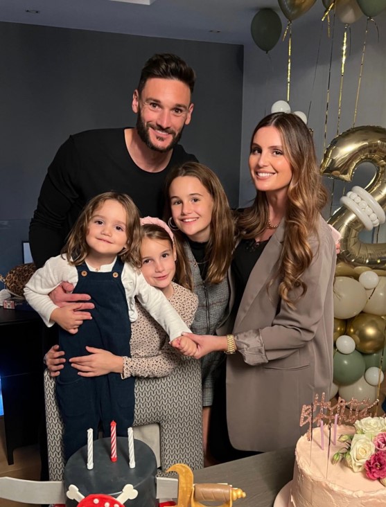 Marine Lloris with her husband Hugo Lloris and kids