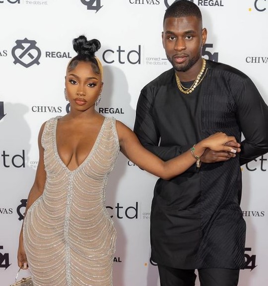 Dami Hope with his girlfriend Indiyah Polack