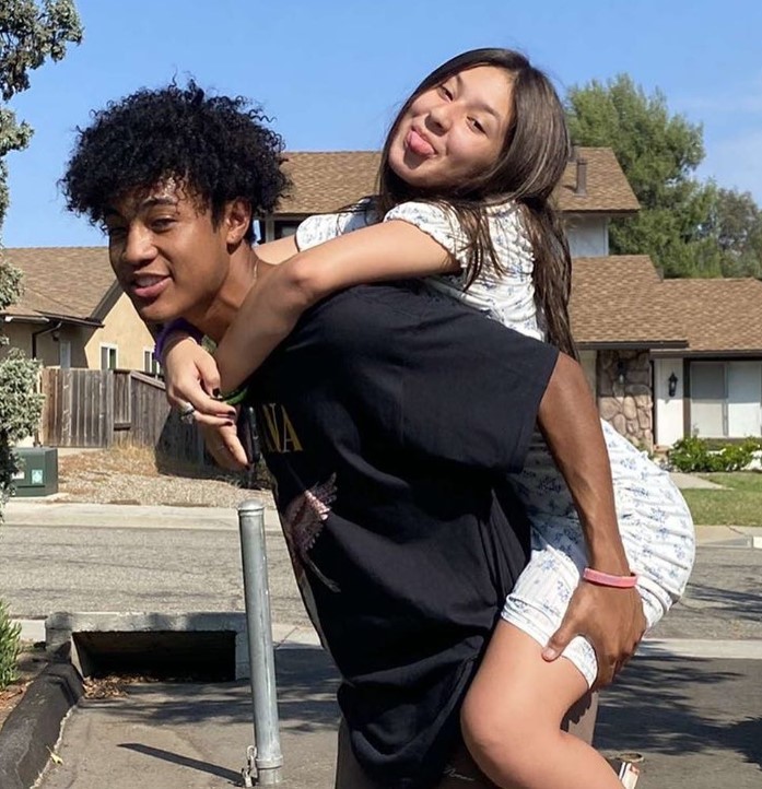 Sora Simmons with his step-sister Claudia