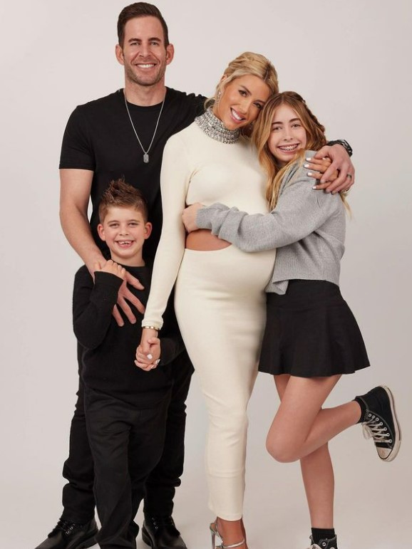 Heather Rae Young with spouse and stepkids