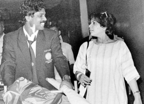 Romi Bhatia and Kapil Dev's young photograph