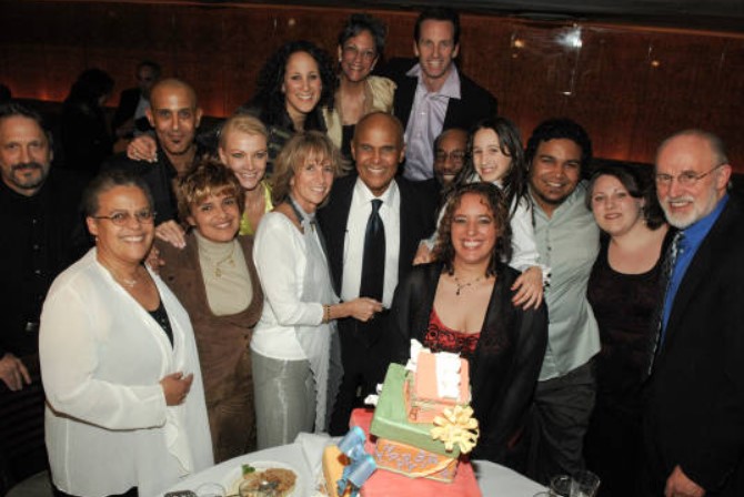 Adrienne Belafonte Biesemeyer and Harry Belafonte (dad) with family