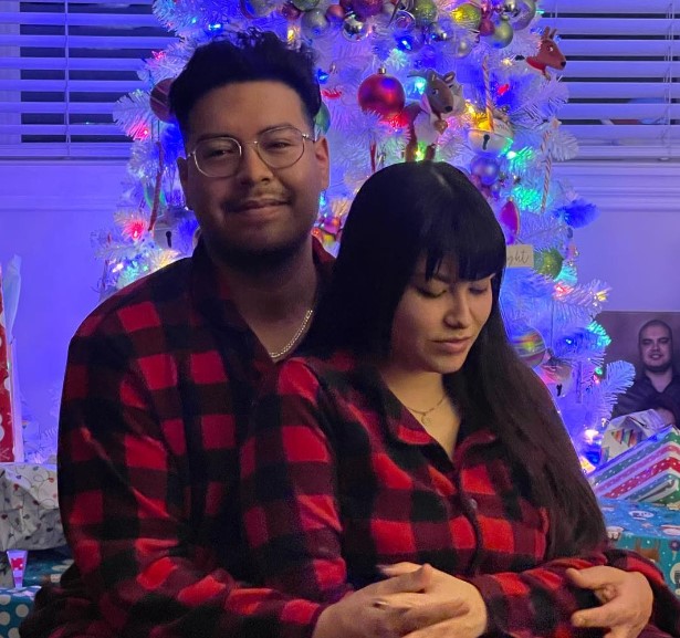 Alyssa Wapanatâhk with her husband, Kieran