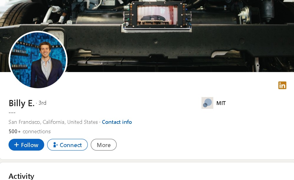 Billy Evans's LinkedIn Profile