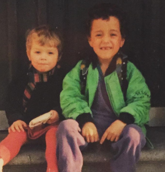 Childhood image of Fanny Louise Bernth with her brother