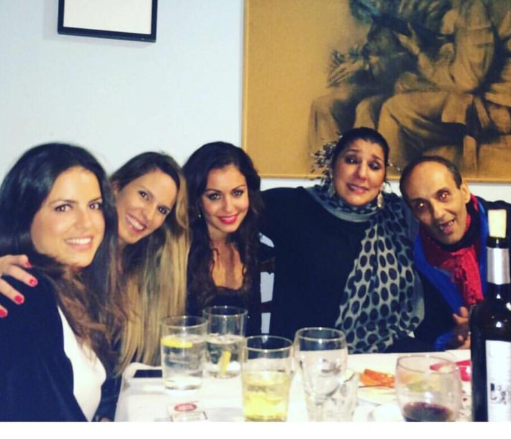 Hiba Abouk with her friends