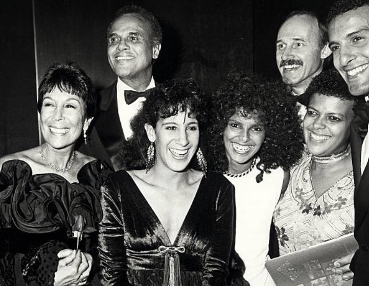 Julie Robinson and Harry Belafonte (ex-husband) with friends and family members
